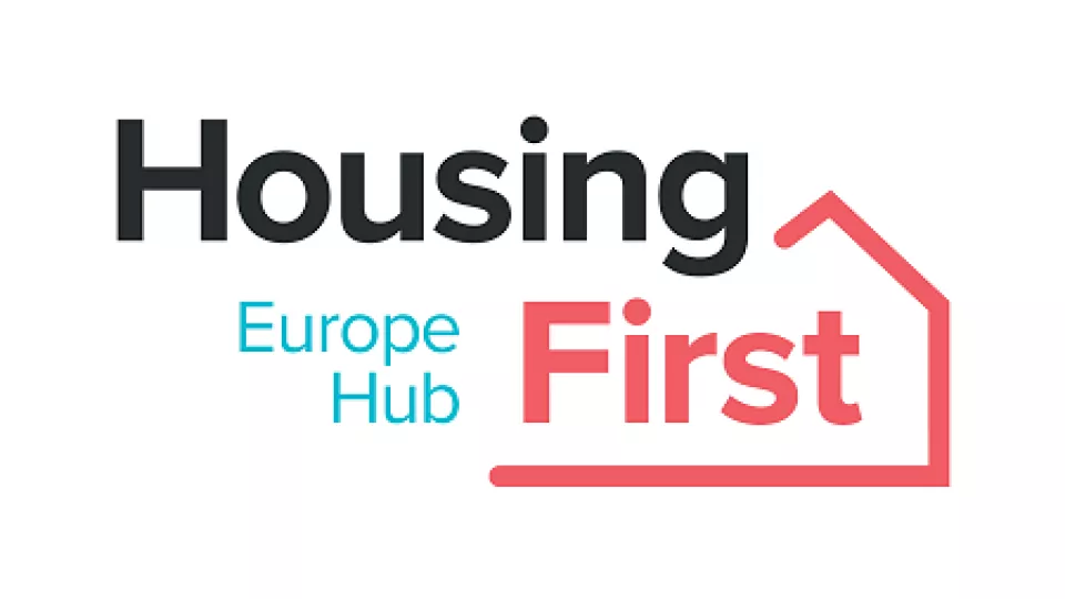 Logo for the Housing First Europe Hub