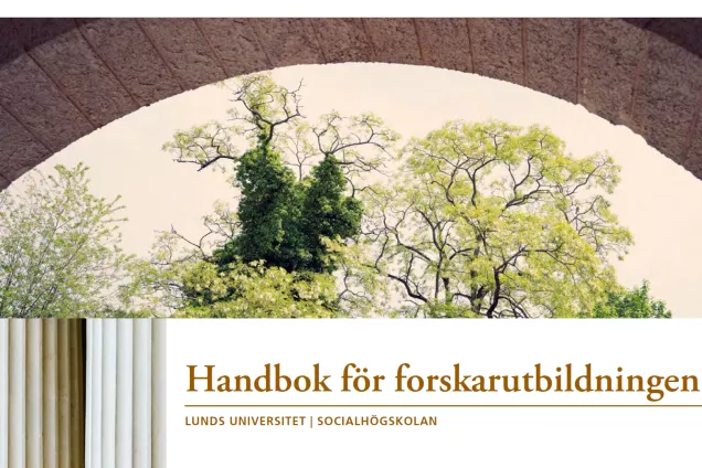Omslag Handbok för forskarutbildningen.