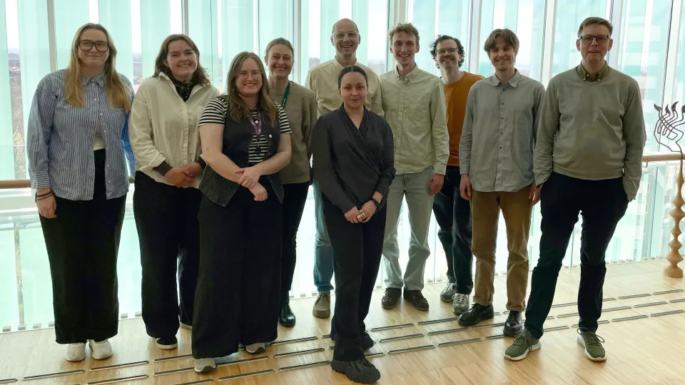 Harald Liebenstein Gegner tillsammans med kollger och studenter från Socialhögskolan.