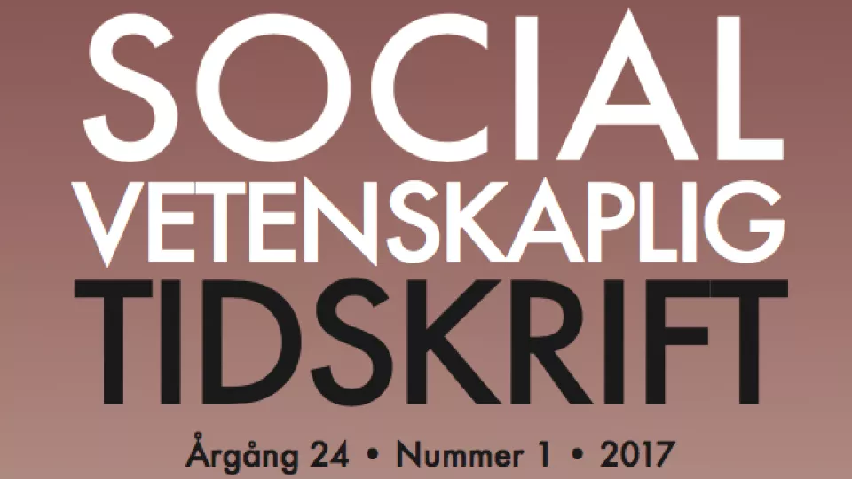Socialvetenskaplig tidskrift nr. 1 2017